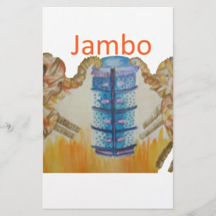 Jambo Jumbo Afrikaanse Kinder olifanten Art Print Briefpapier