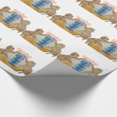 Jambo Jumbo Afrikaanse Kinder olifanten Art Print Cadeaupapier (Hoek)