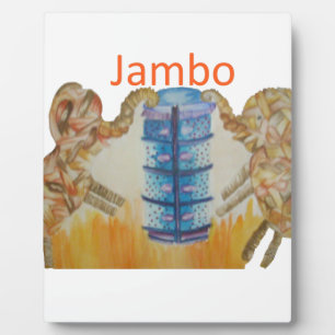 Jambo Jumbo Afrikaanse Kinder olifanten Art Print Fotoplaat
