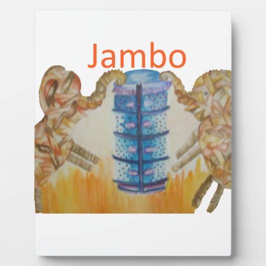 Jambo Jumbo Afrikaanse Kinder olifanten Art Print Fotoplaat (Voorkant)