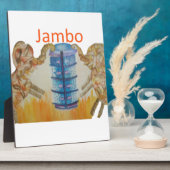 Jambo Jumbo Afrikaanse Kinder olifanten Art Print Fotoplaat (Zijkant)