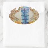 Jambo Jumbo Afrikaanse Kinder olifanten Art Print Ovale Sticker (Tas)