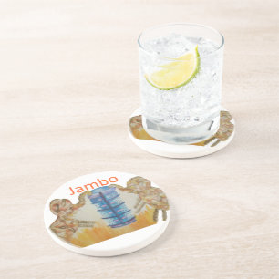 Jambo Jumbo Afrikaanse Kinder olifanten Art Print Zandsteen Onderzetter