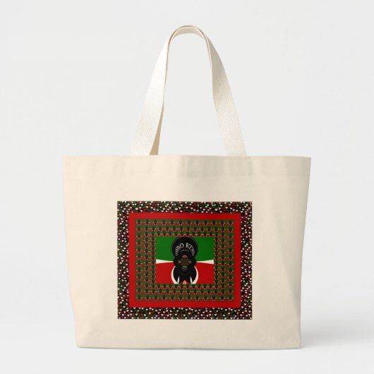 Jambo Kenia Kunstprint Grote Tote Bag (Voorkant)
