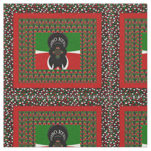 Jambo Kenya Black Red Green Flag Colors Stof