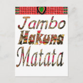 Jambo Kenya! Hakuna Matata Briefkaart (Voorkant)