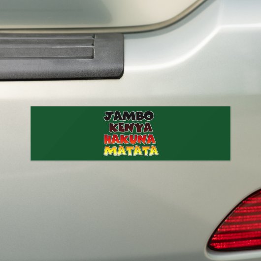 Jambo Kenya Hakuna Matata Bumpersticker (Op auto)