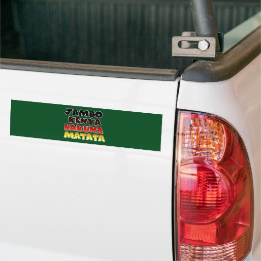 Jambo Kenya Hakuna Matata Bumpersticker (Op Truck)