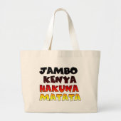 Jambo Kenya Hakuna Matata Grote Tote Bag (Voorkant)