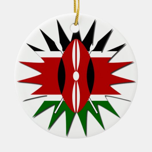 Jambo Kenya Hakuna Matata Keramisch Ornament (Voorkant)