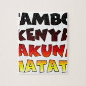 Jambo Kenya Hakuna Matata Legpuzzel (Verticaal)