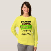 Jambo Kenya Hakunamatata Ik mis U als Nyama choma T-shirt (Voorkant volledig)