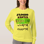 Jambo Kenya Hakunamatata Ik mis U als Nyama choma T-shirt (Voorkant)