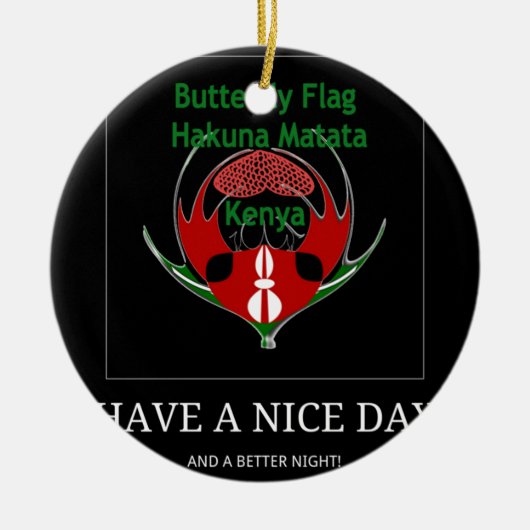 Jambo Kenya Keramisch Ornament (Voorkant)