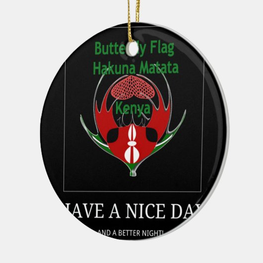 Jambo Kenya Keramisch Ornament (Links)