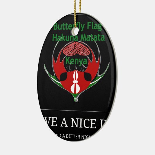 Jambo Kenya Keramisch Ornament (Links)