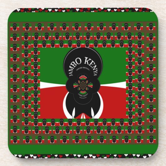 Jambo Kenya Kunstdruk Bier Onderzetter (Voorkant)
