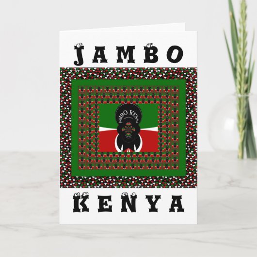 Jambo Kenya Kunstdruk Kaart (Voorkant)
