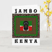 Jambo Kenya Kunstdruk Kaart (Gele Bloem)