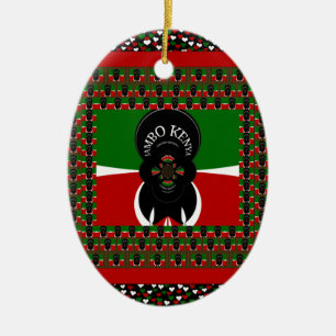 Jambo Kenya Kunstdruk Keramisch Ornament