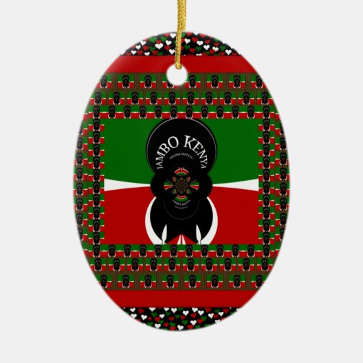 Jambo Kenya Kunstdruk Keramisch Ornament (Voorkant)