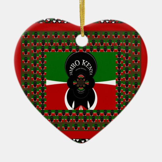 Jambo Kenya Kunstdruk Keramisch Ornament (Voorkant)