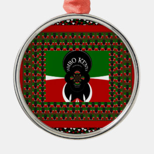 Jambo Kenya Kunstdruk Metalen Ornament