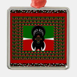Jambo Kenya Kunstdruk Metalen Ornament