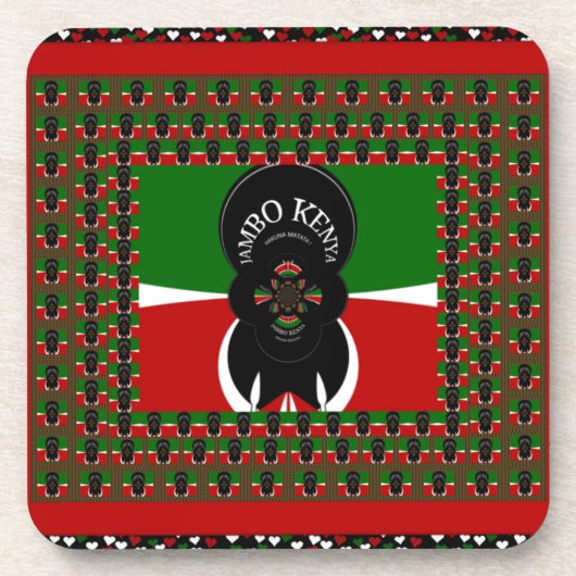 Jambo Kenya Kunstdruk Onderzetter (Voorkant)
