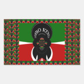 Jambo Kenya Kunstdruk Rechthoekige Sticker (Voorkant)