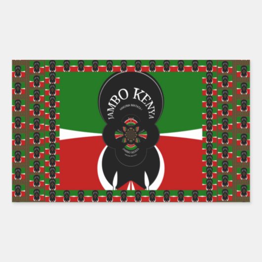 Jambo Kenya Kunstdruk Rechthoekige Sticker (Voorkant)