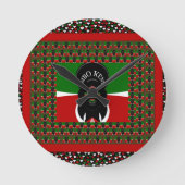 Jambo Kenya Kunstdruk Ronde Klok (Voorkant)