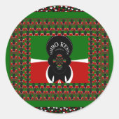 Jambo Kenya Kunstdruk Ronde Sticker (Voorkant)