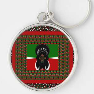 Jambo Kenya Kunstdruk Sleutelhanger