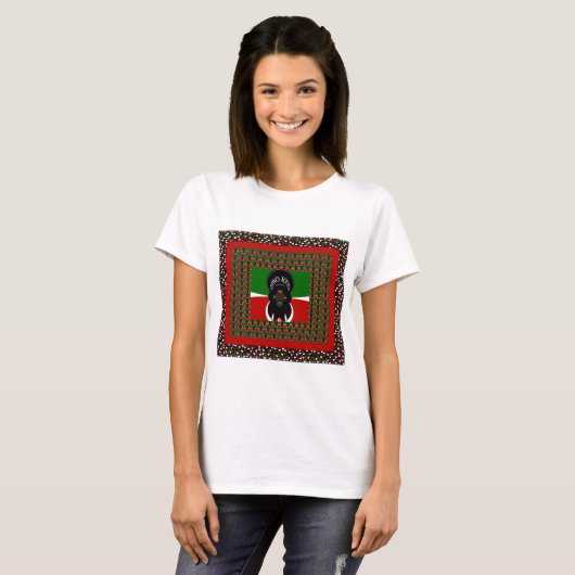 Jambo Kenya Kunstdruk T-shirt (Voorkant volledig)