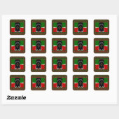 Jambo Kenya Kunstdruk Vierkante Sticker (Vel)
