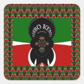 Jambo Kenya Kunstdruk Vierkante Sticker (Voorkant)