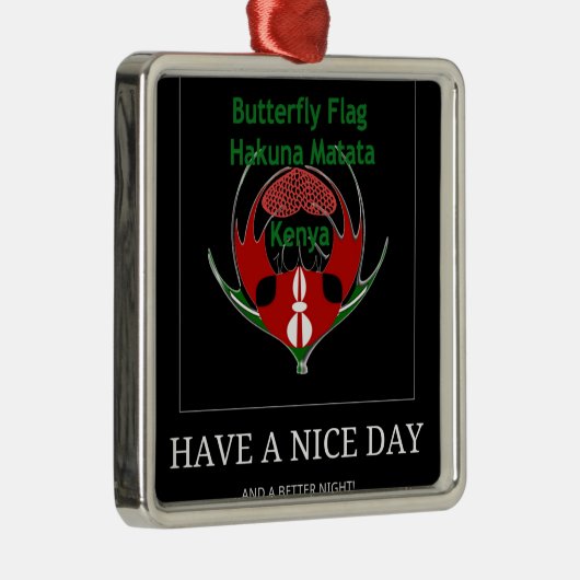 Jambo Kenya Metalen Ornament (Rechts)