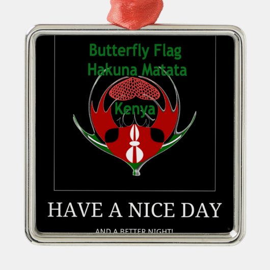 Jambo Kenya Metalen Ornament (Voorkant)