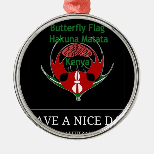 Jambo Kenya Metalen Ornament (Voorkant)