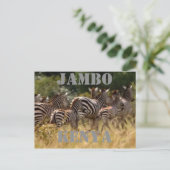 Jambo Kenya Zebra Migration Safari Briefkaarten (Staand voorkant)