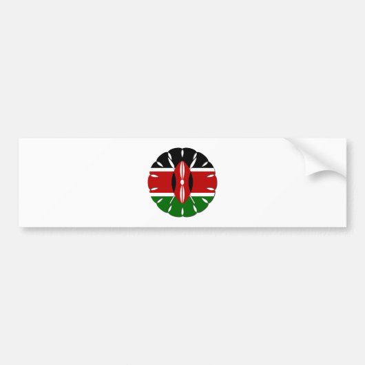 Jambo Kenyan Flag Bumpersticker (Voorkant)