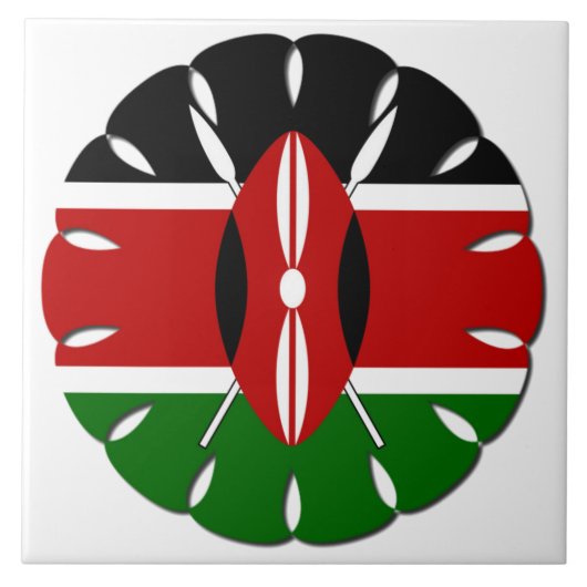 Jambo Kenyan Flag Tegeltje (Voorkant)