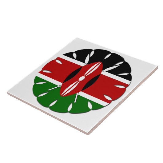 Jambo Kenyan Flag Tegeltje (Zijkant)
