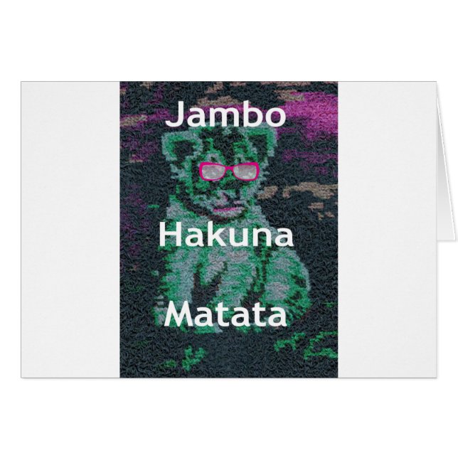 Jambo lion cub hakuna matata (Voorkant Horizontaal)