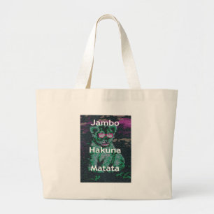 Jambo lion cub hakuna matata grote tote bag