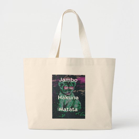 Jambo lion cub hakuna matata grote tote bag (Voorkant)