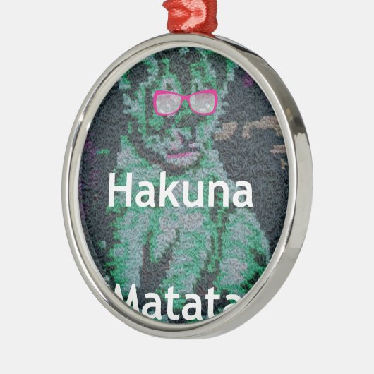Jambo lion cub hakuna matata metalen ornament (Links)