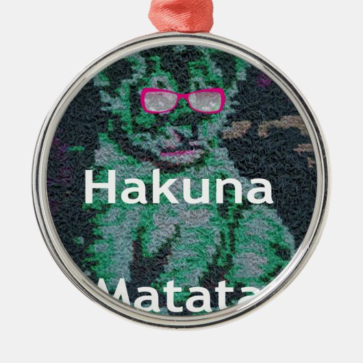Jambo lion cub hakuna matata metalen ornament (Voorkant)