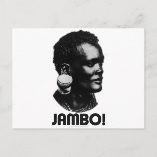 JAMBO! Swahili Groet Briefkaart (Voorkant)